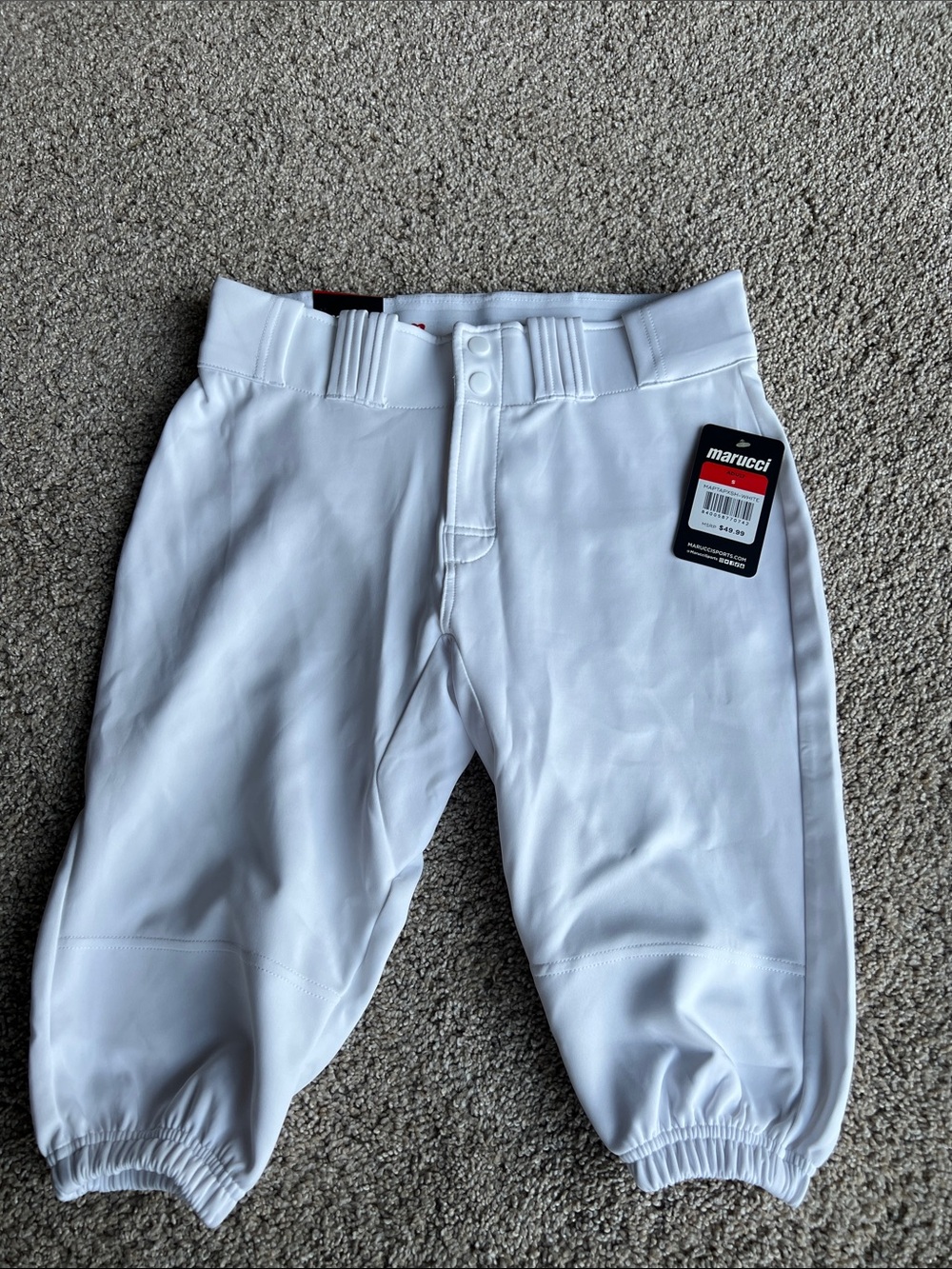 Marucci Men's White Baseball Pants New